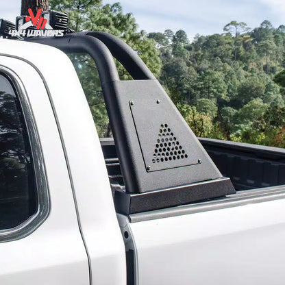 Go Rhino Sport Bar 3.0 roll bar for 2015-2026 Ford F-150, polished side profile showing durable bed bar design.