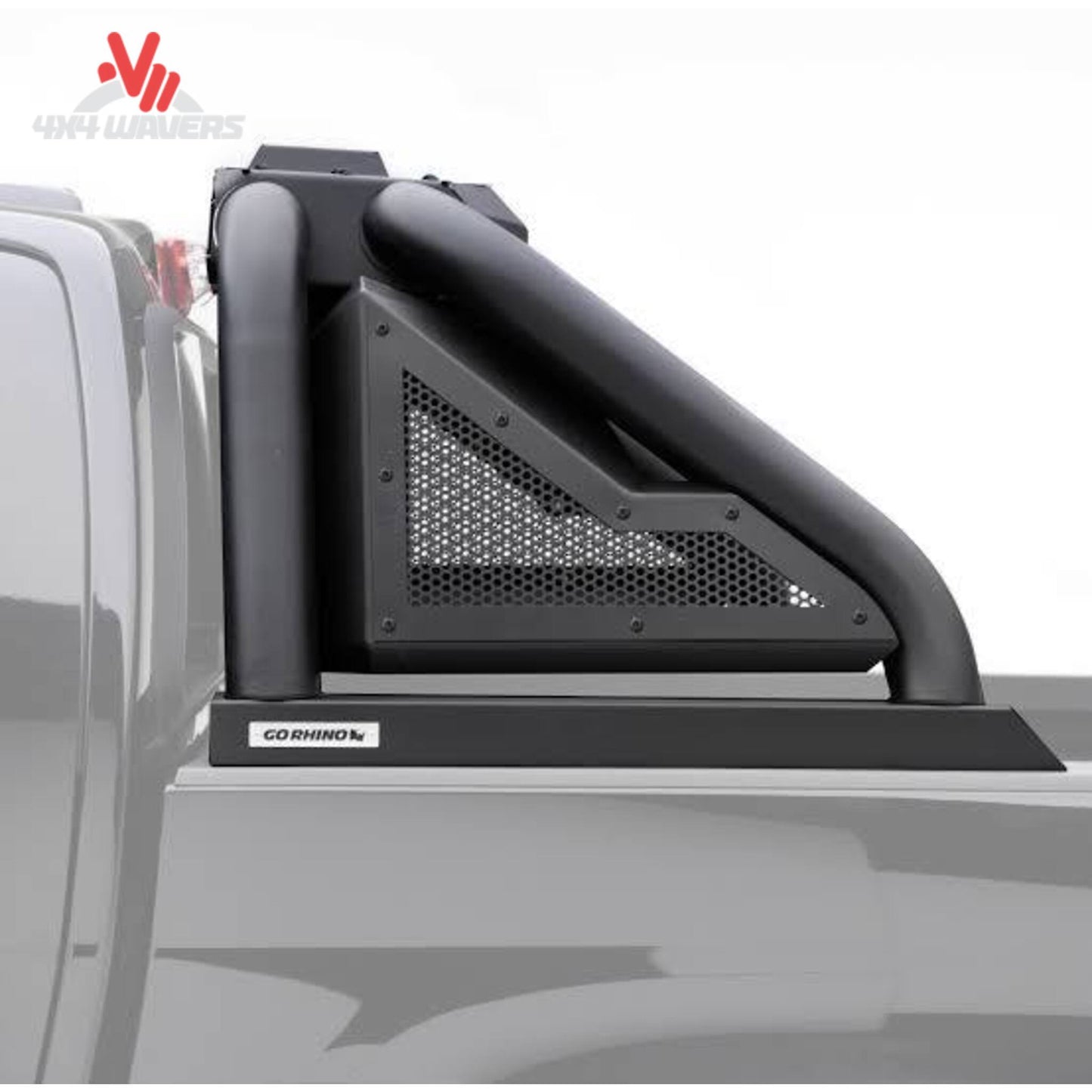 Side bed profile of GMC Sierra truck showing black Sport Bar 2.0 setup SKU 911010T