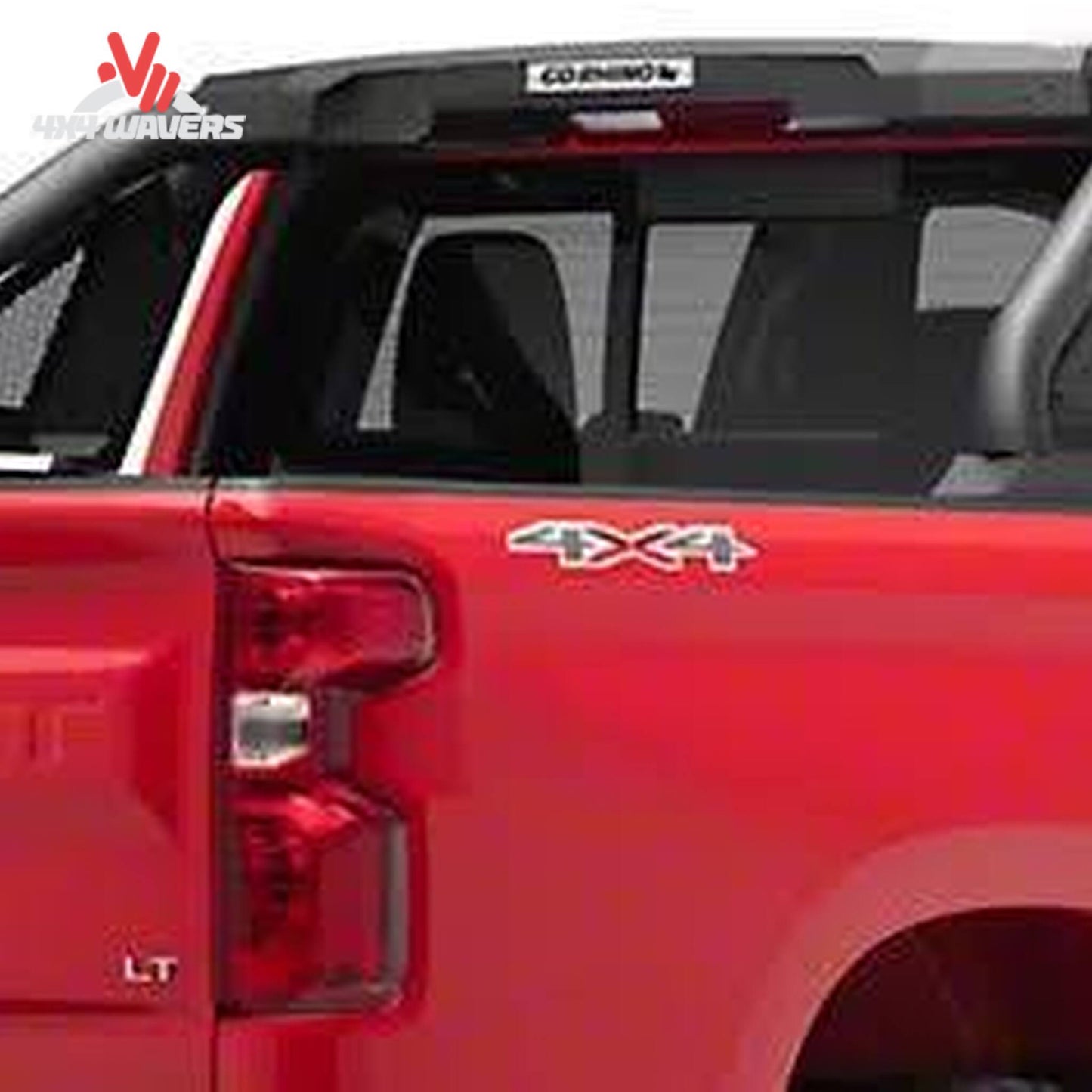 Go Rhino Sport Bar 2.0 black installed on Silverado 1500 truck bed SKU 911010T