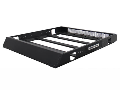 Front view of Go Rhino SRM458 Modular Roof Rack Basket, 58x52 inches, universal overland cargo rack for trucks and SUVs.
