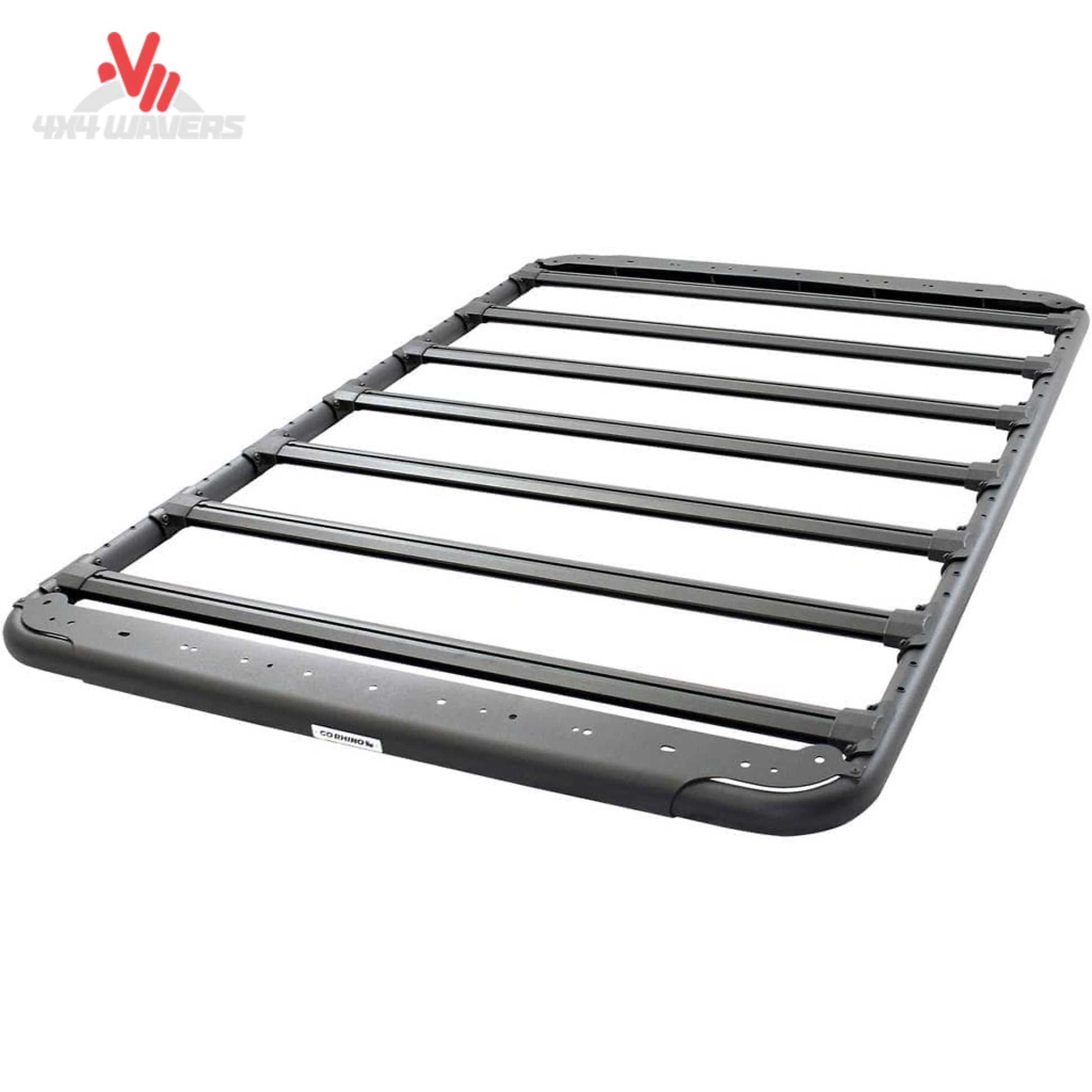 Go Rhino SRM500 75 inch flat platform roof rack 5935075T installed on overland truck with modular cargo setup