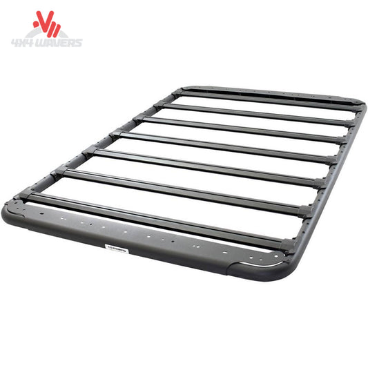 Go Rhino SRM500 75 inch flat platform roof rack 5935075T installed on overland truck with modular cargo setup