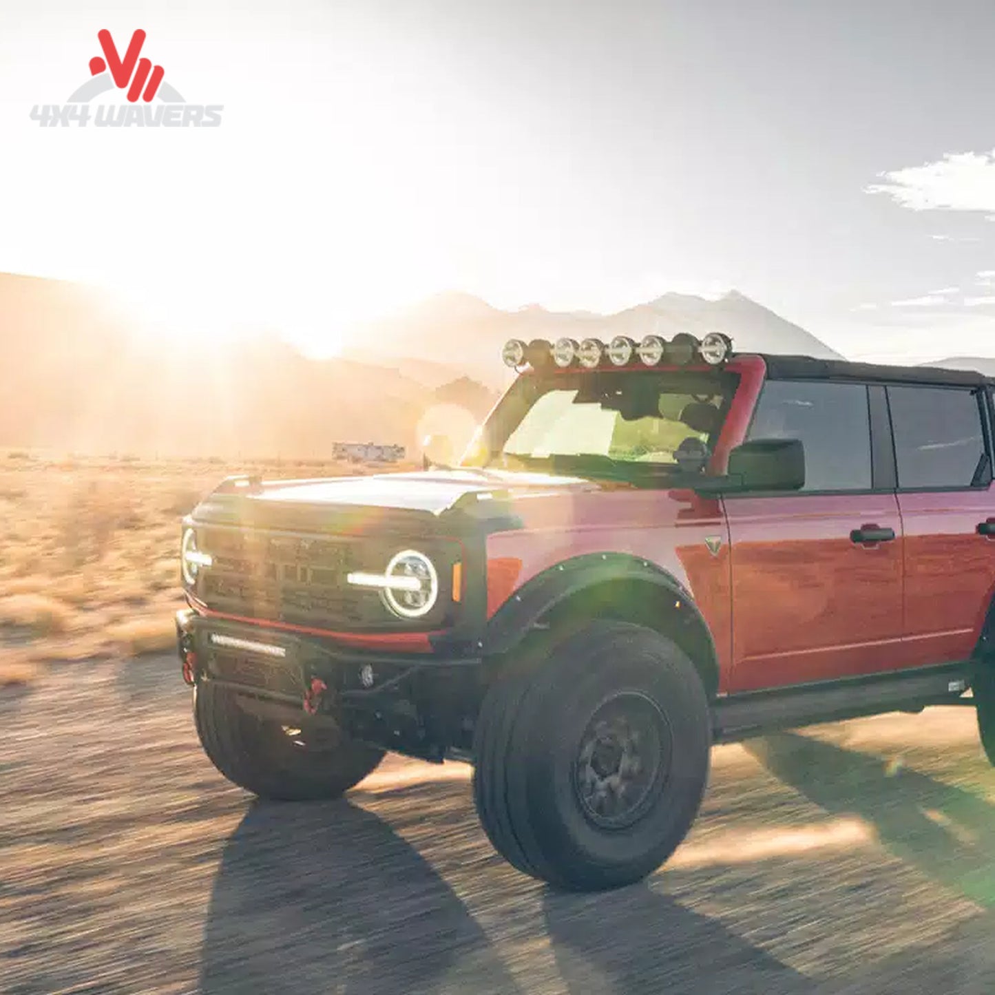 Side profile view of Havoc EVOC Bronco fender flares