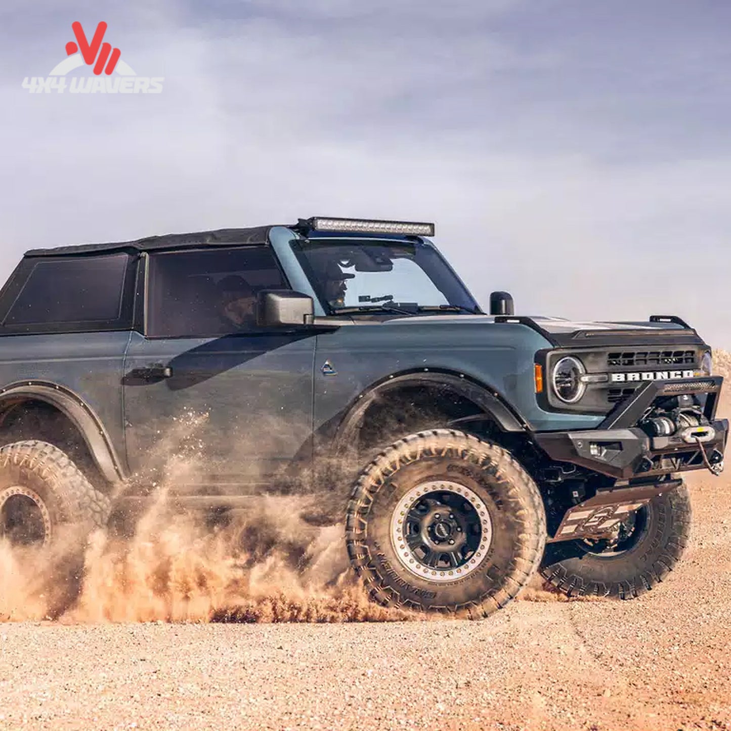 Side profile of Havoc EVOC fender flares on Ford Bronco