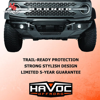 Winch-ready Havoc Steel Bender Bronco bumper