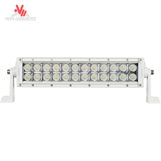 Heise HE-MDR14 14 inch marine dual row LED light bar with white housing