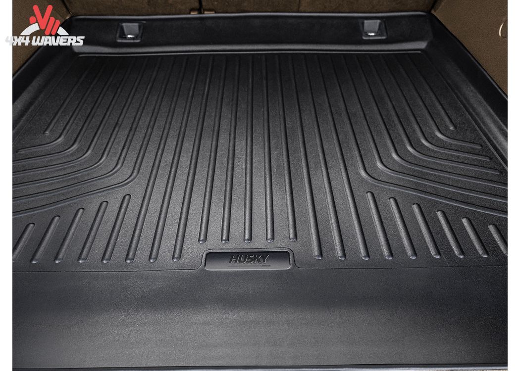 Husky WeatherBeater cargo liner for 2018-2025 Jeep Wrangler JL 2-door, durable floor mats with custom fit for cargo protection