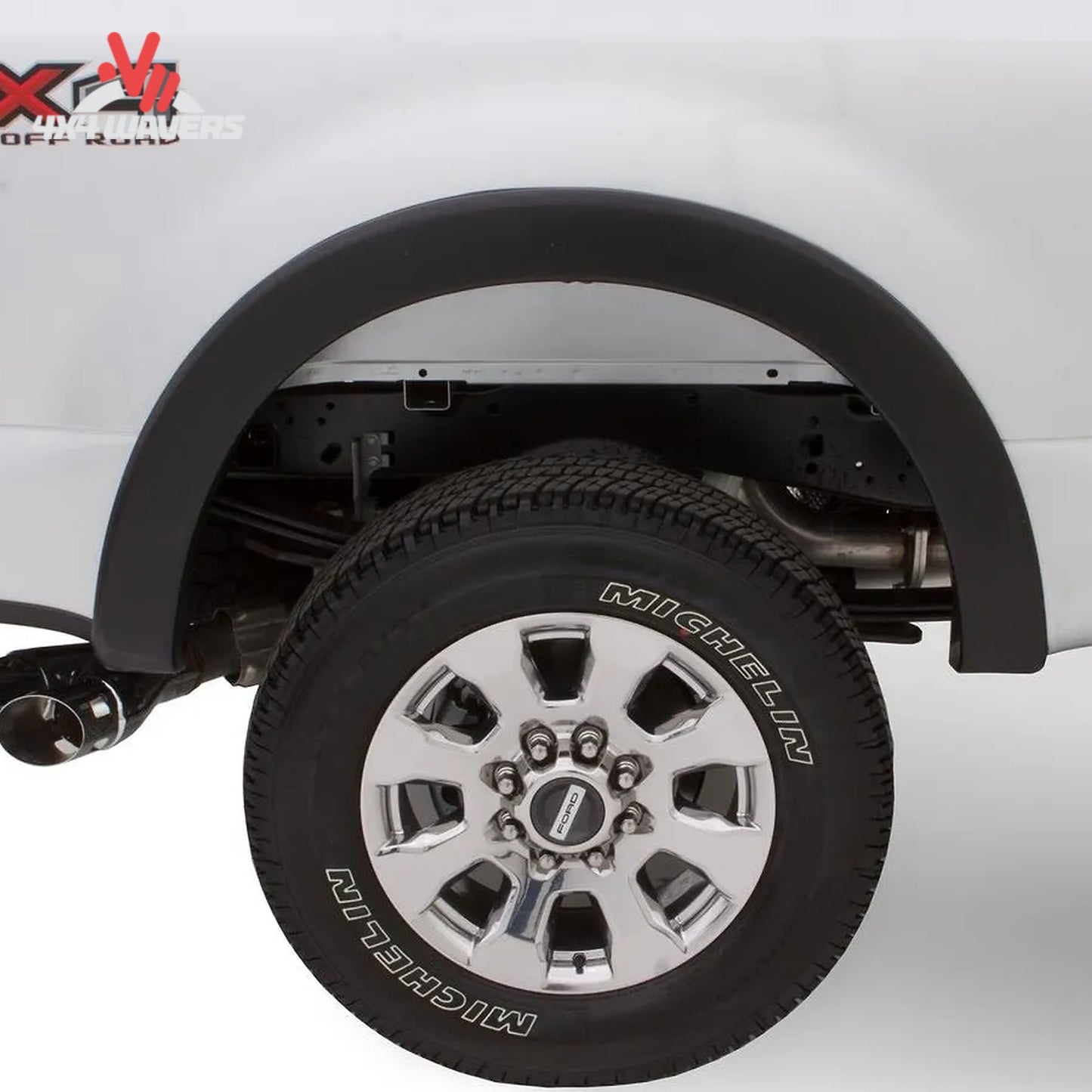 Husky OE Style Fender Flares in matte black for 2010-2014 Ford F-150 Raptor, made from durable Duraflex ABS material.