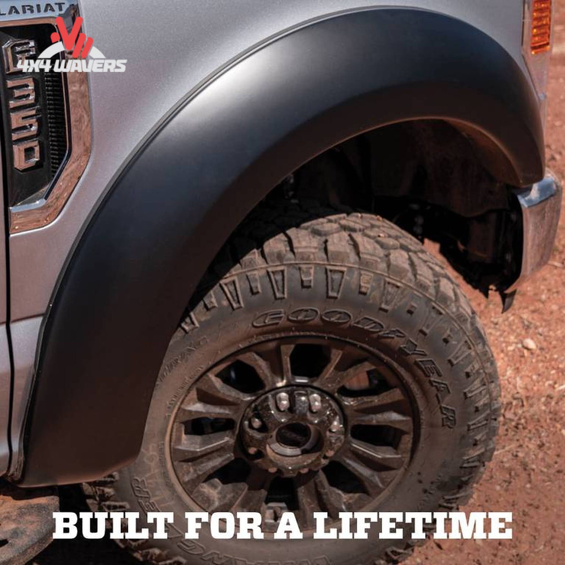 Husky OE Style Fender Flares for 2015-2017 Ford F-150, durable ABS material with smooth OE texture, designed for truck protection.