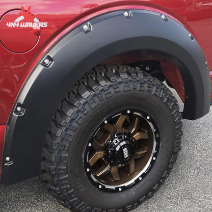Husky Liners DuraFlex ABS Ford F-150 pocket style fender flares in smooth texture, designed for 2018-2020 truck.