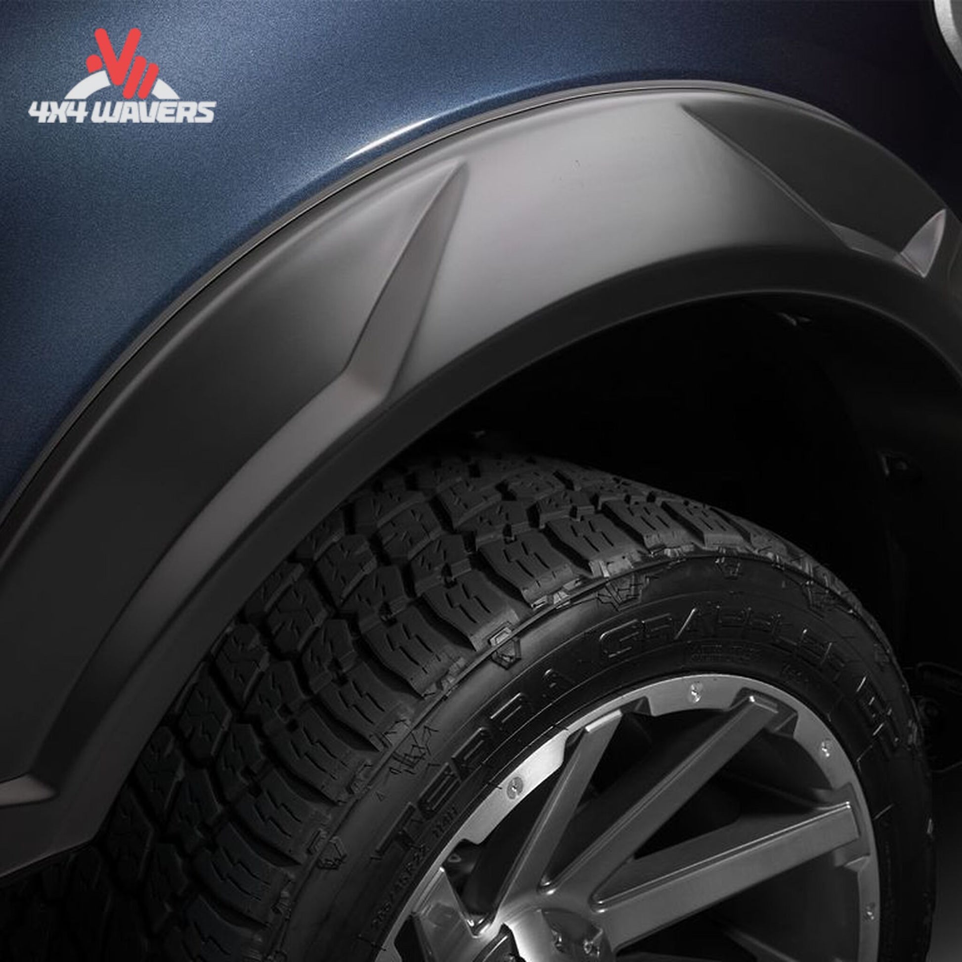 Husky DRT Style Fender Flares on a 2020 Ford F-150, showing vent details and rugged black finish for enhanced truck protection.