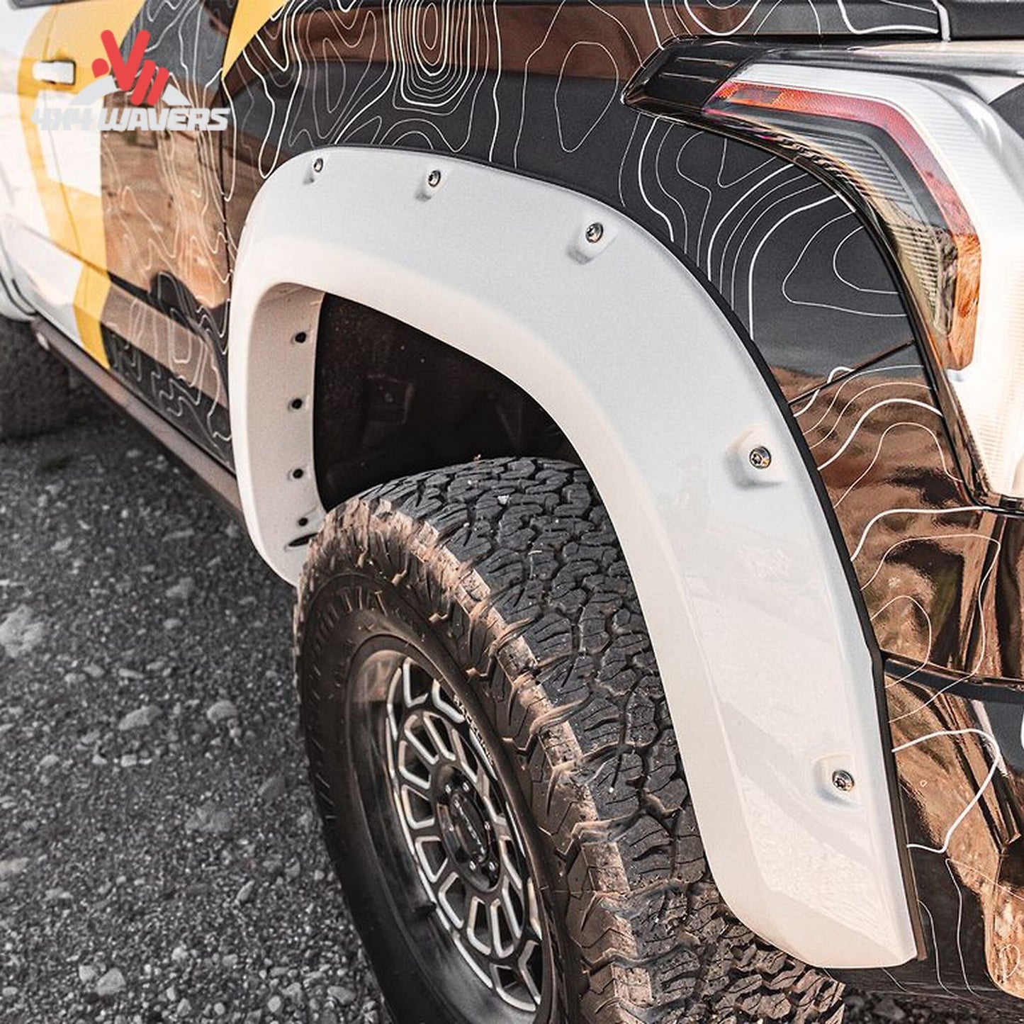 Husky Pocket Style Fender Flares with rivet detail installed on a 2009-2014 Ford F-150 pickup truck.