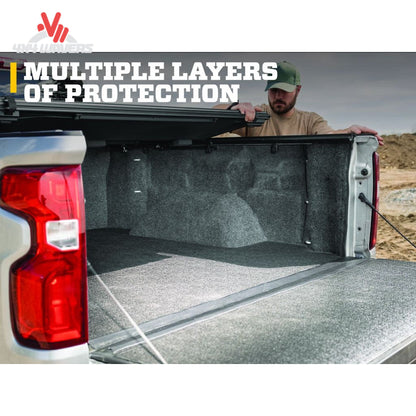 Husky Guardian Impact bed liner installed in a 15-26 Ford F-150 with 5.5ft bed, protecting the truck bed from damage