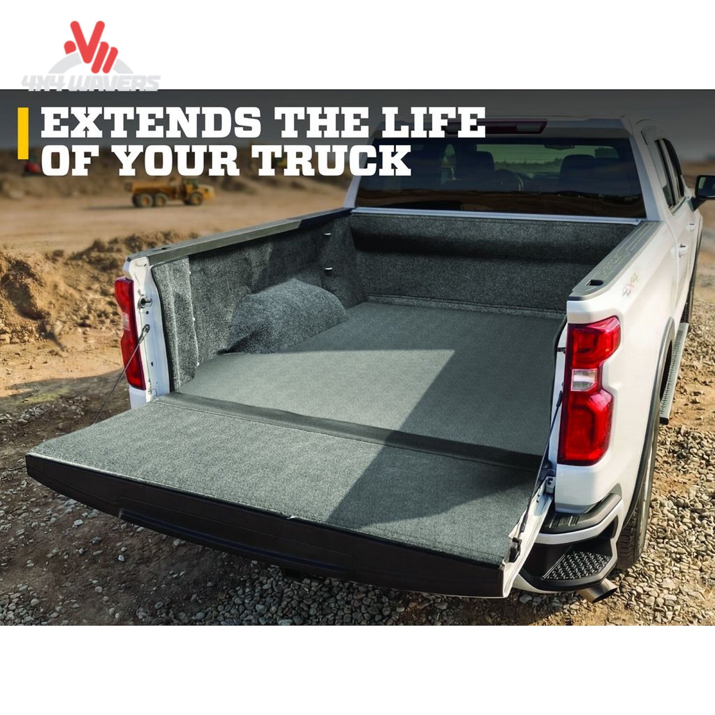 Husky Guardian Impact Bed Liner for 15-26 Ford F-150 6.5ft bed, durable bed mat with textured surface for truck protection.