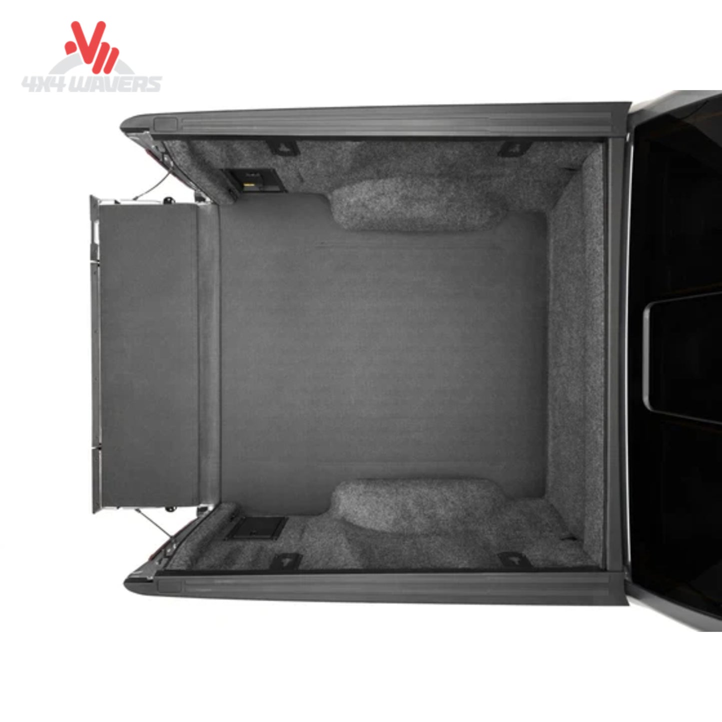 Husky Guardian Impact Bed Liner for 15-26 Ford F-150 with 5.5ft bed, showing durable black protective bed mat