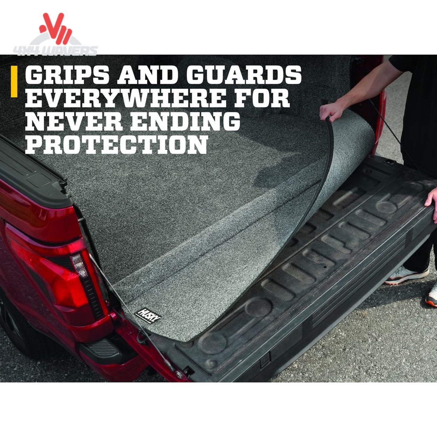 Husky Liners Guardian Comfort full bed liner for 2004-2014 Ford F-150 5.5 ft bed, durable protective bed mat with textured surface.