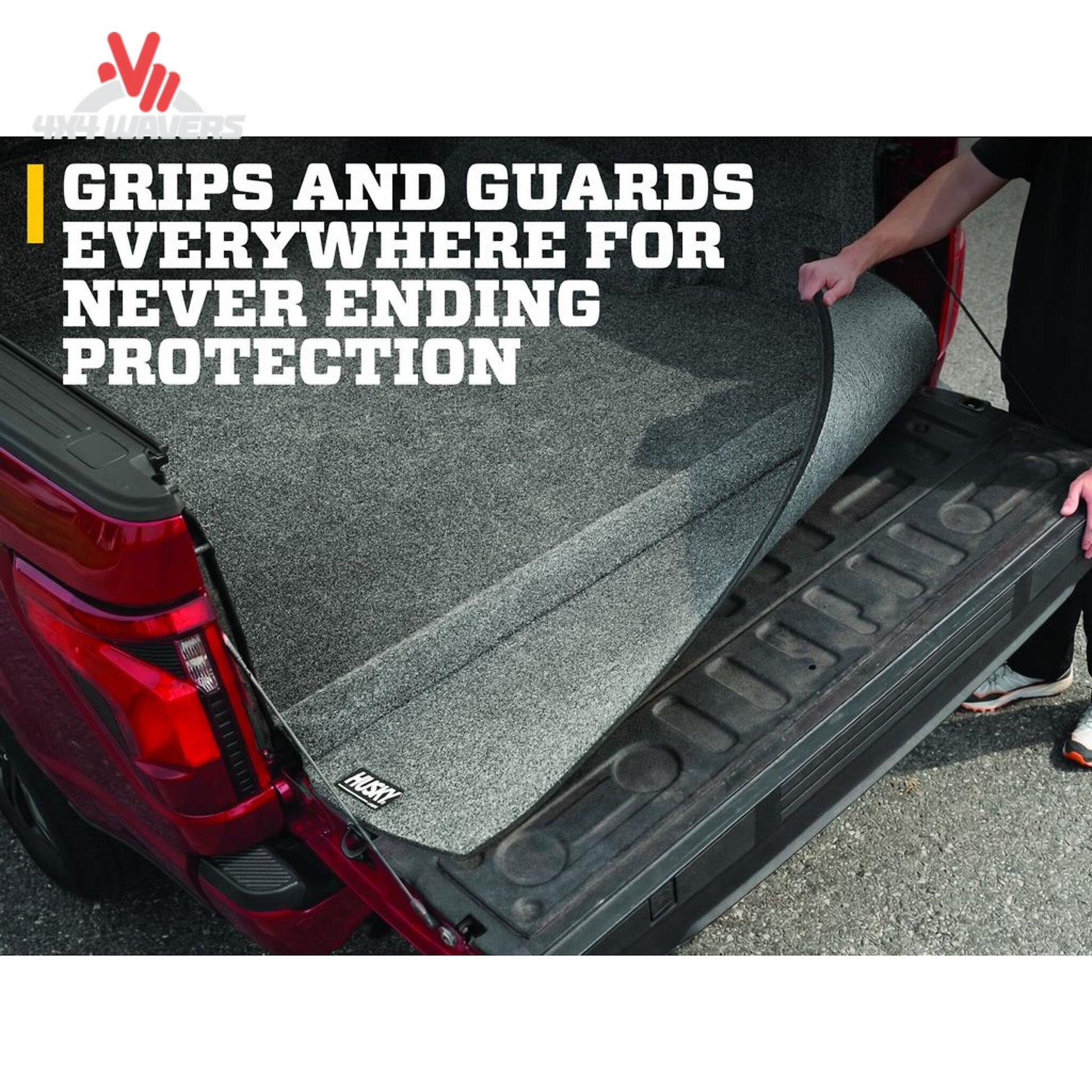 Husky Liners Guardian Comfort full bed liner for 2004-2014 Ford F-150 5.5 ft bed, durable protective bed mat with textured surface.