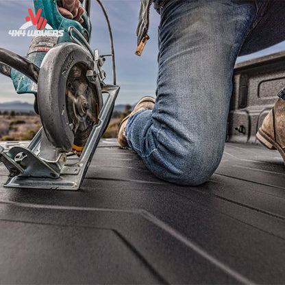 Heavy-duty rubber bed mat by Husky Liners for 2015-2026 Ford F-150 5.5 ft bed, designed to protect truck bed interior.