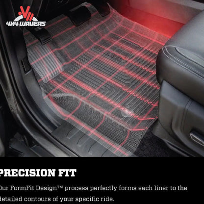 Husky Liners WeatherBeater black front and rear floor liners 93681 installed in 2020-2026 Jeep Gladiator JT