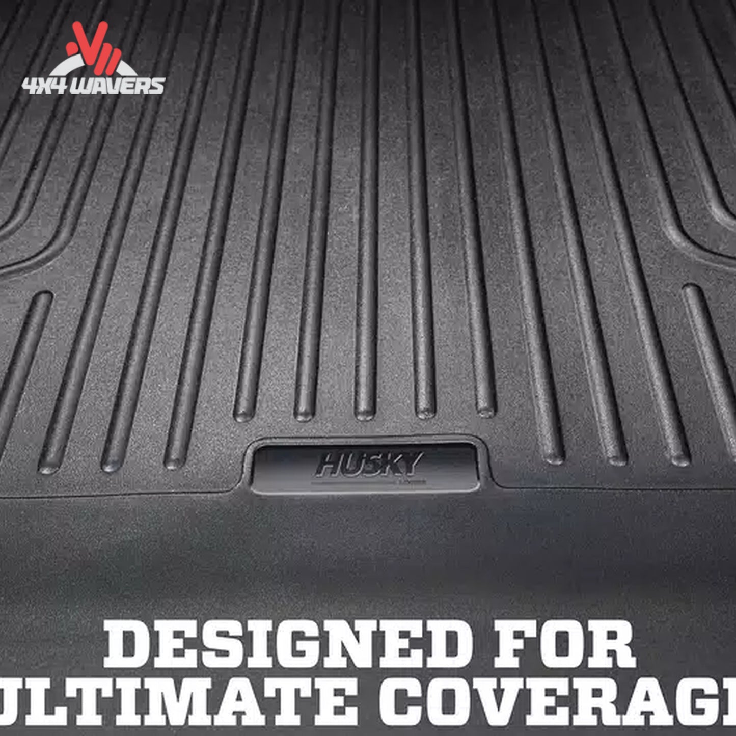 Custom-fit Husky Liners cargo protection tray installed in a Ford Bronco 4-door rear cargo area
