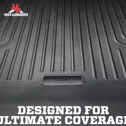 Custom-fit Husky Liners cargo protection tray installed in a Ford Bronco 4-door rear cargo area
