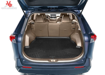 Husky WeatherBeater cargo liner in a 2011-2018 Jeep Wrangler JK 2-door, protecting the rear cargo area with durable floor mats.