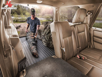 Husky WeatherBeater Cargo Liner for Jeep Wrangler JK Unlimited 2011-2018, textured black floor mat protecting cargo area