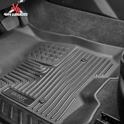 Driver side thermoplastic floor liner with raised FormFit perimeter edge SKU 98201