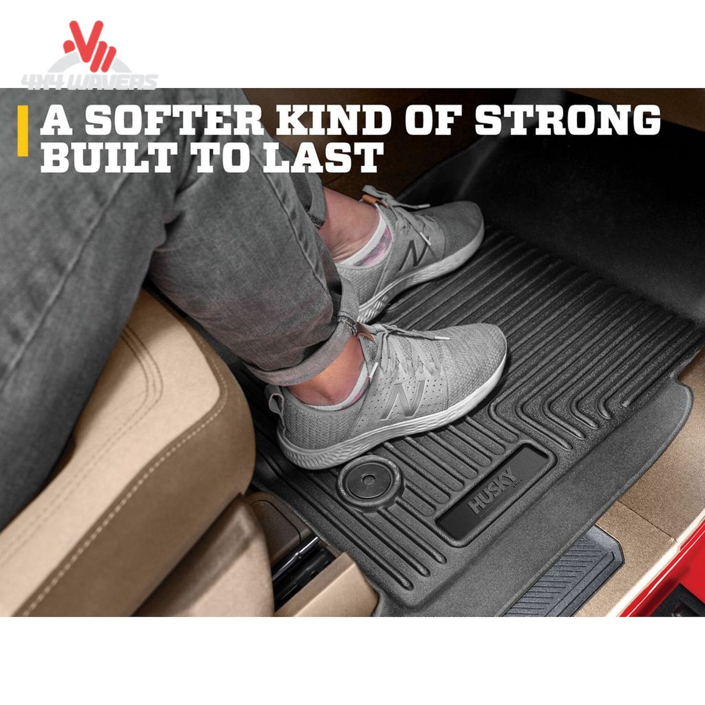 Husky Liners 98231 WeatherBeater front and rear black floor liners Silverado Sierra SKU 98231