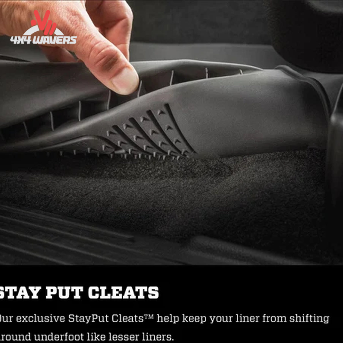 Husky X-act Contour front and second-row floor liners with stay-put cleats for 2015-2026 Ford F-150 SuperCrew, durable all-weather mats.