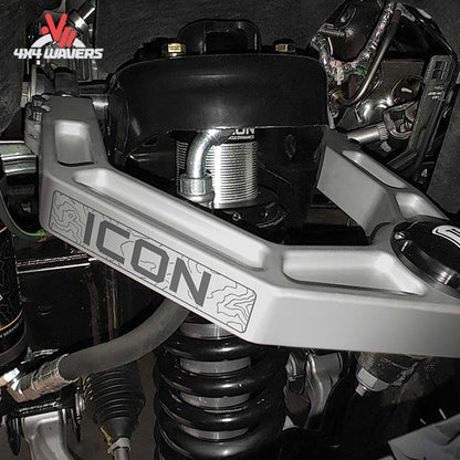 Precision-machined ICON billet control arm engineered for Ford Bronco off-road suspension performance