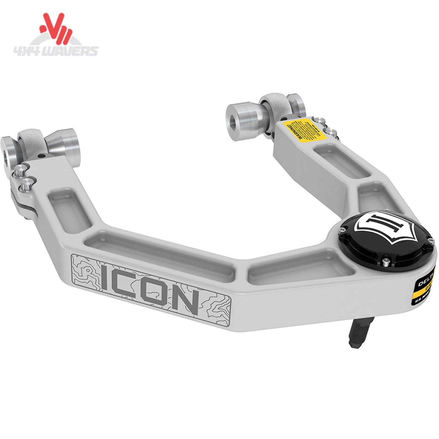 ICON Vehicle Dynamics billet aluminum upper control arms installed upgrade for lifted Ford Bronco suspension geometry correction