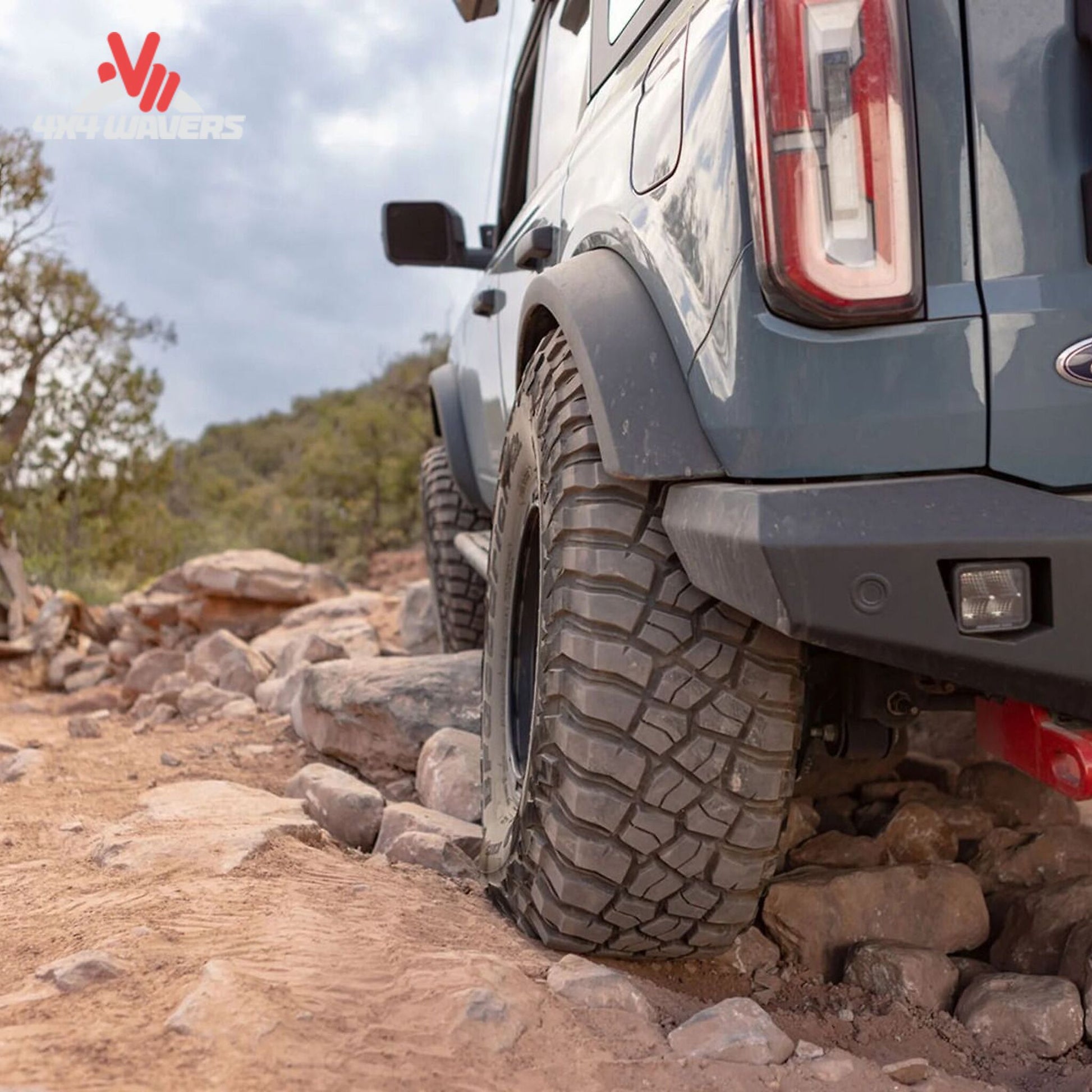 Heavy-duty Ironman RAID rear bumper designed for Ford Bronco off-road protection and recovery performance