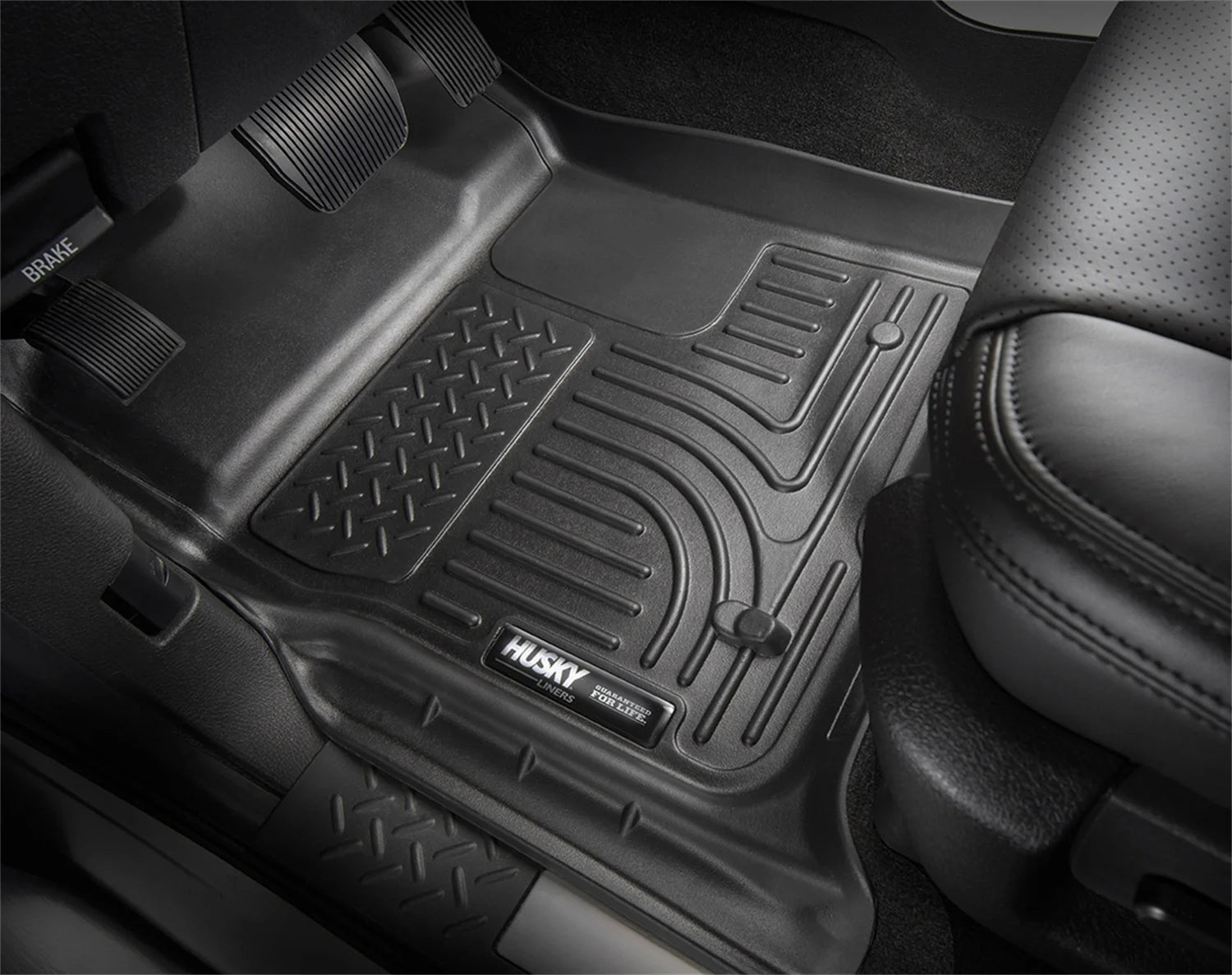 Husky Liners WeatherBeater front and rear black all-weather floor mats for 2020-2025 Jeep Gladiator JT, designed for durable protection.