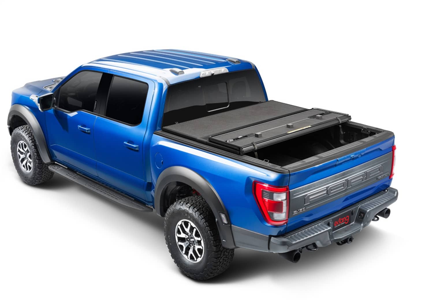 Extang Solid Fold ALX hard folding tonneau cover on a 2020-2026 Jeep Gladiator JT with 5-foot bed, without trail rail system.