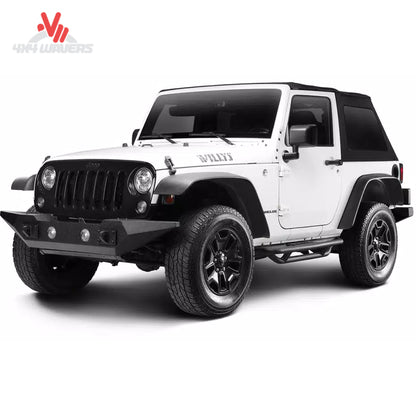 How do all-terrain fender flares improve tire coverage on a Jeep Wrangler JK?