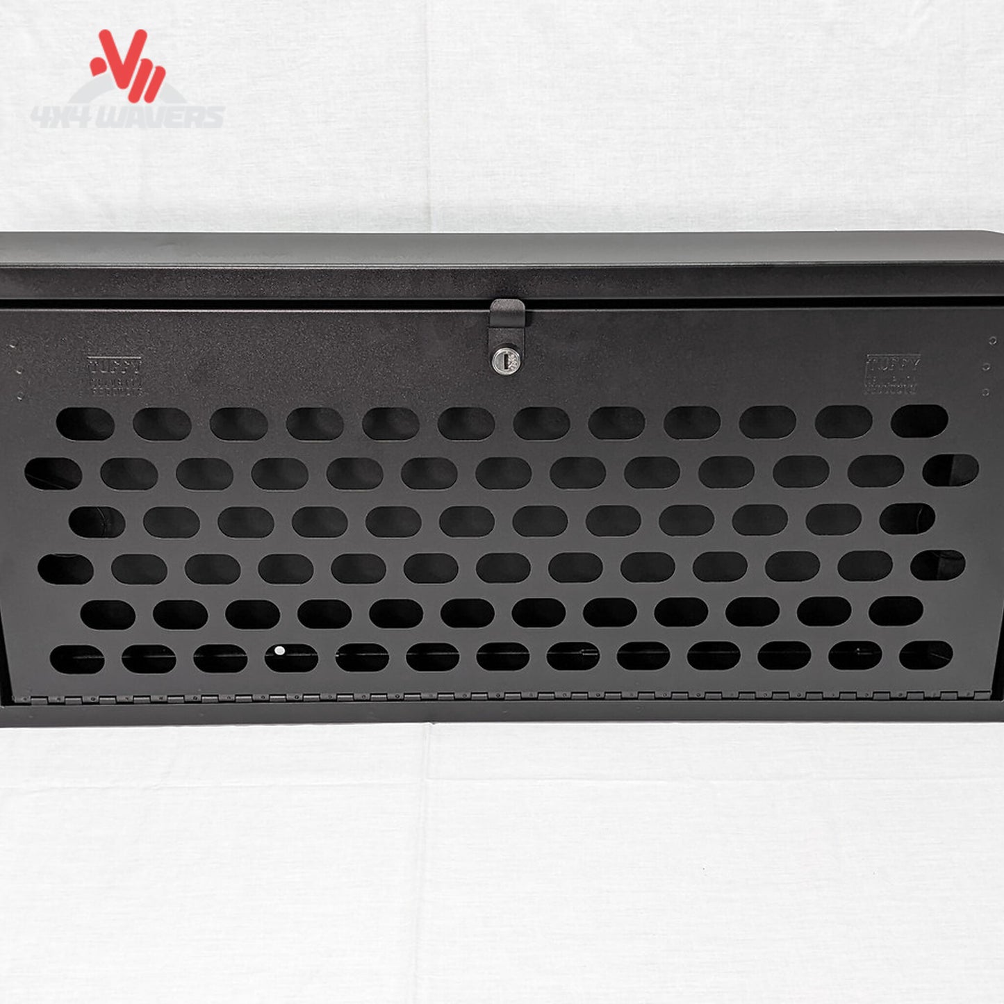 MOLLE panel storage system on Tuffy Jeep Wrangler JL tailgate lockbox