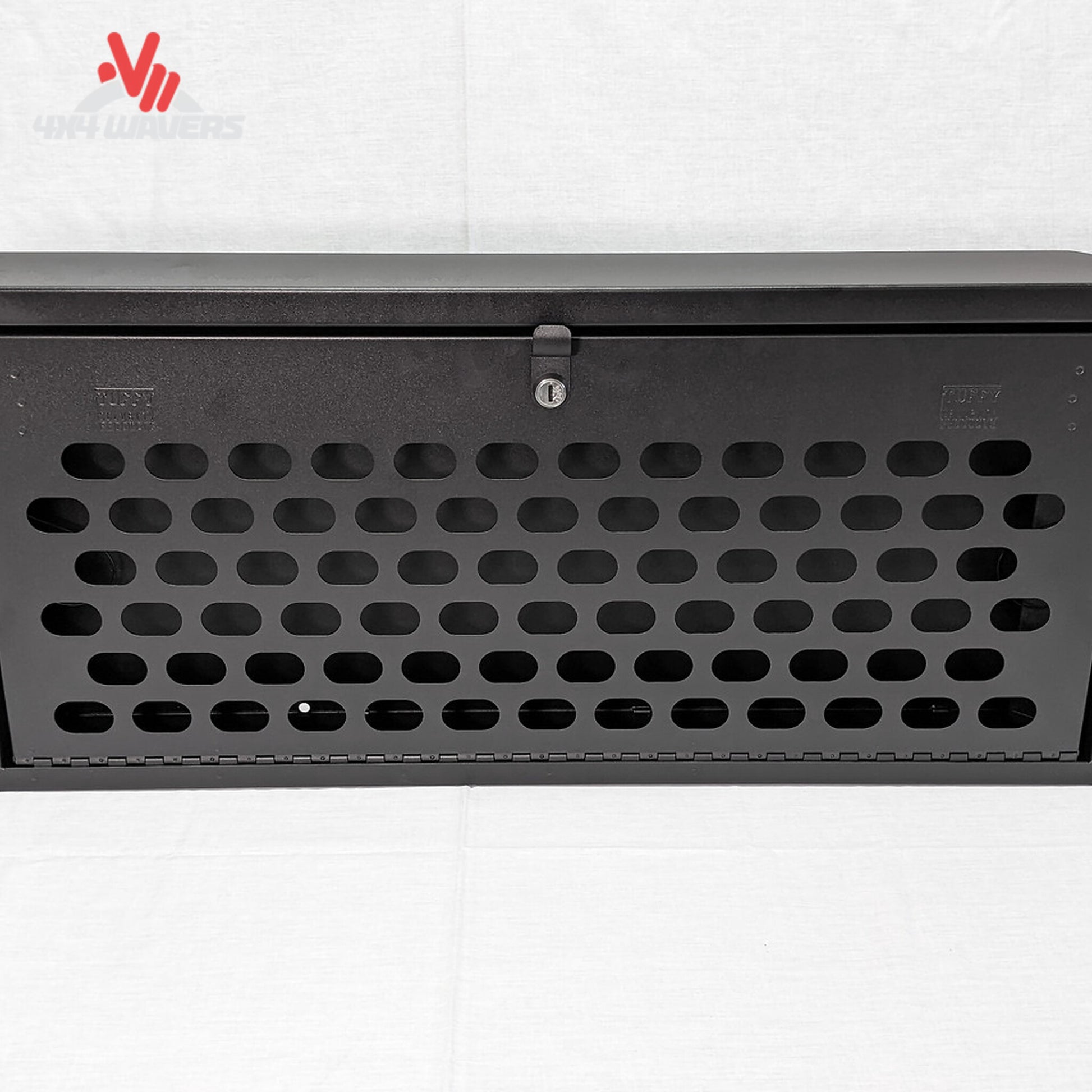 MOLLE panel storage system on Tuffy Jeep Wrangler JL tailgate lockbox