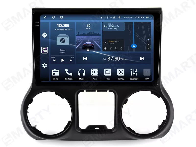 4x4wavers Jeep Wrangler  Stereo 2011-2014 with Wireless Apple Carplay and  Android Auto,10.1 Inch Touch Screen Car Radio with GPS