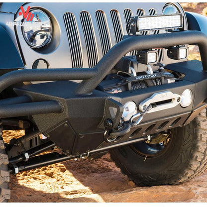 Complete Jeep Wrangler JK build featuring Smittybilt SRC Gen2 bumper and off-road accessories