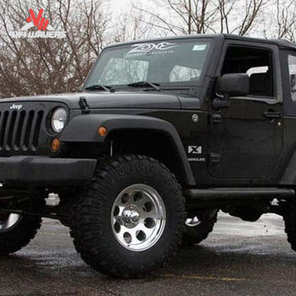 Lifted Jeep Wrangler Unlimited showing increased tire clearance and trail-ready stance