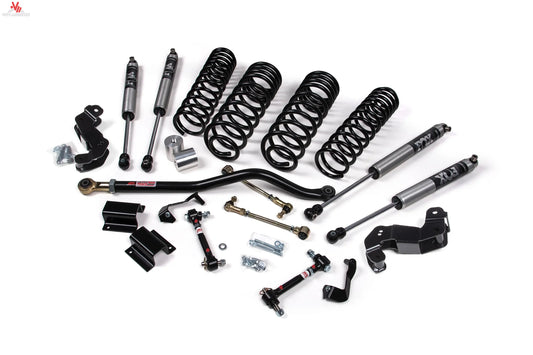 BDS Suspension JKS 3.5-inch lift kit with JSPEC shocks installed on a 2020-2025 Jeep Gladiator JT, showing the lifted suspension system.
