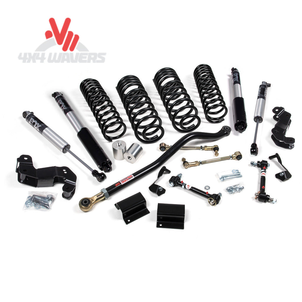 BDS Suspension JKS 3.5-inch lift kit with JSPEC shocks and sway links installed on a 2020-2026 Jeep Gladiator JT.