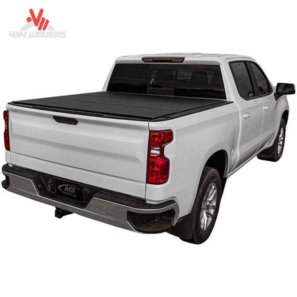 LOMAX Hard Folding Tonneau Cover installed on a 2024 Ford F-150 5.5 ft short bed