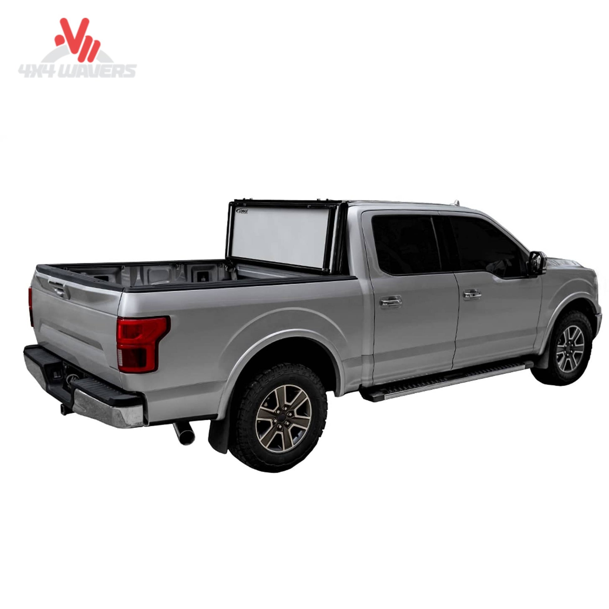 LOMAX hard folding tonneau cover textured black urethane B3010029 for Ford F-150 6.5 foot bed.