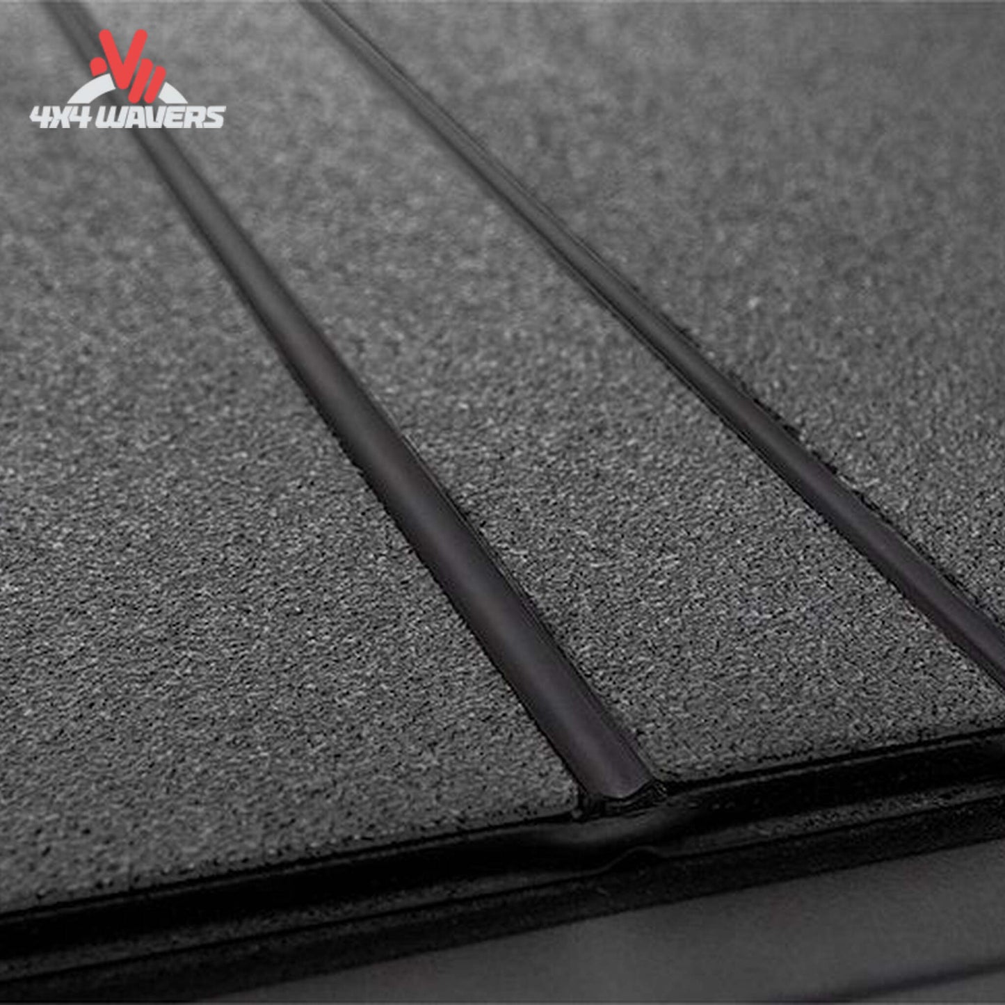 Black LOMAX Stance tonneau cover for 2004-2026 Ford F-150 5.5ft bed, with black urethane finish, by ACI.