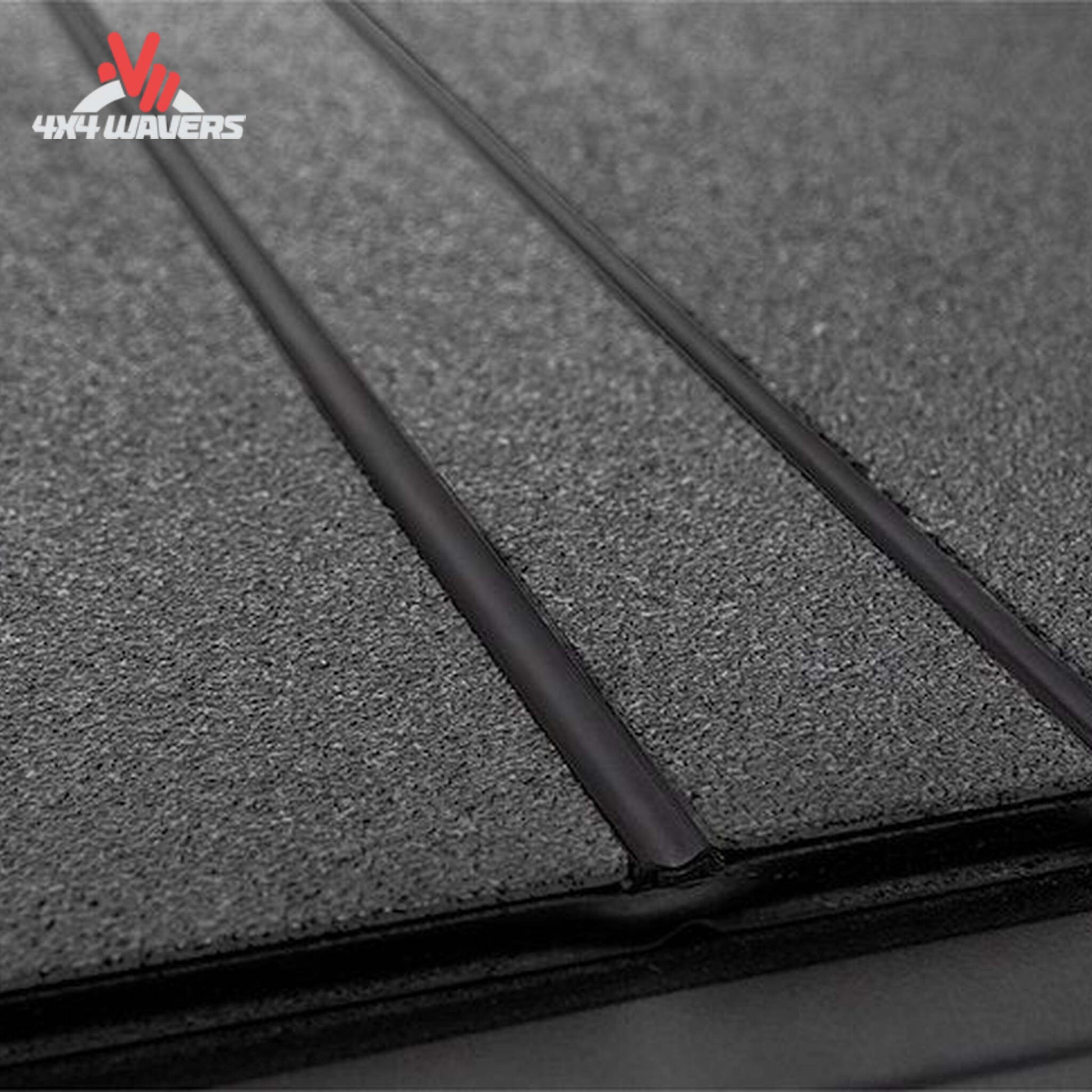 Black LOMAX Stance tonneau cover for 2004-2026 Ford F-150 5.5ft bed, with black urethane finish, by ACI.