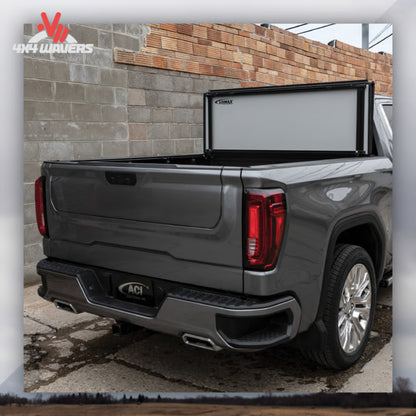 Cubierta rígida plegable para caja ACI LOMAX Stance cerrada para Jeep Gladiator JT 2020-2026 con sistema Trail Rail, resistente.