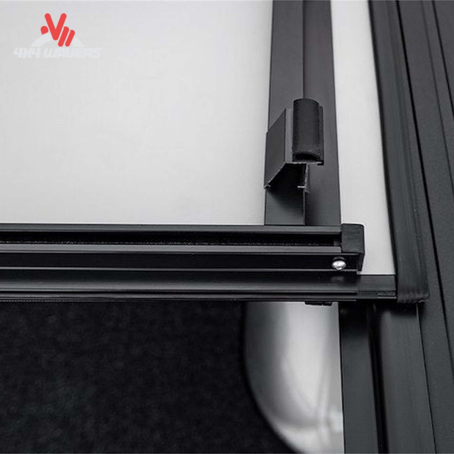 ACI LOMAX Stance Tonneau Cover with tight-bite clamp latch on a 04-26 Ford F-150 5.5ft bed, showcasing secure bed cover installation.