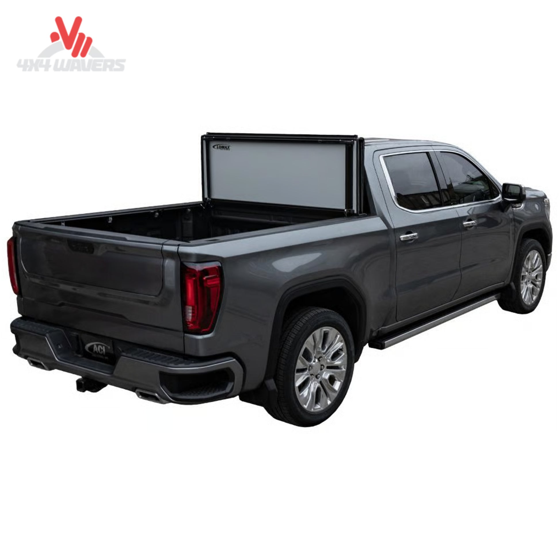 alt
Cubierta rígida plegable ACI LOMAX abierta en posición vertical en Jeep Gladiator 2020-2026 con caja de 5 ft y sistema Trail Rail.
